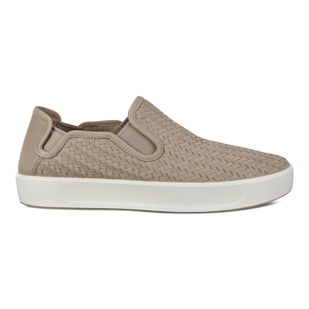 ECCO Mens Slip On Grey - Soft 8 Sneakers - FDU-379825